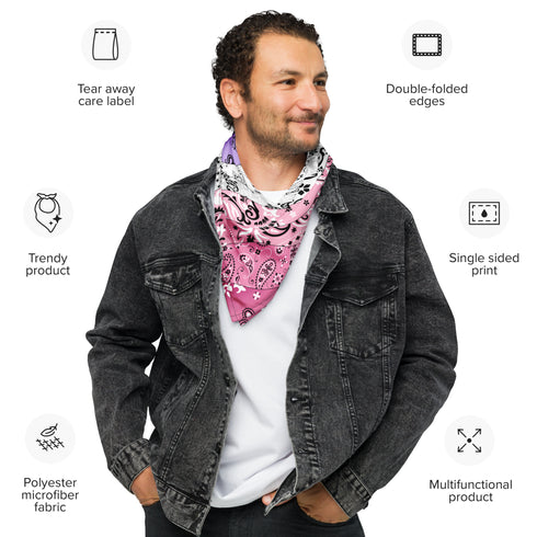Bigender Pride Wave Bandana